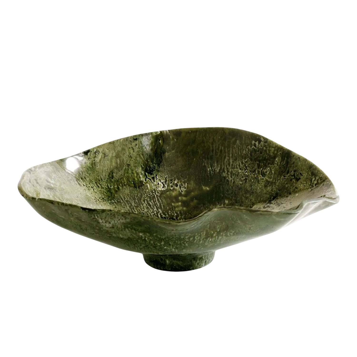 RESIN Malachite Large Oval Bowl (Green)