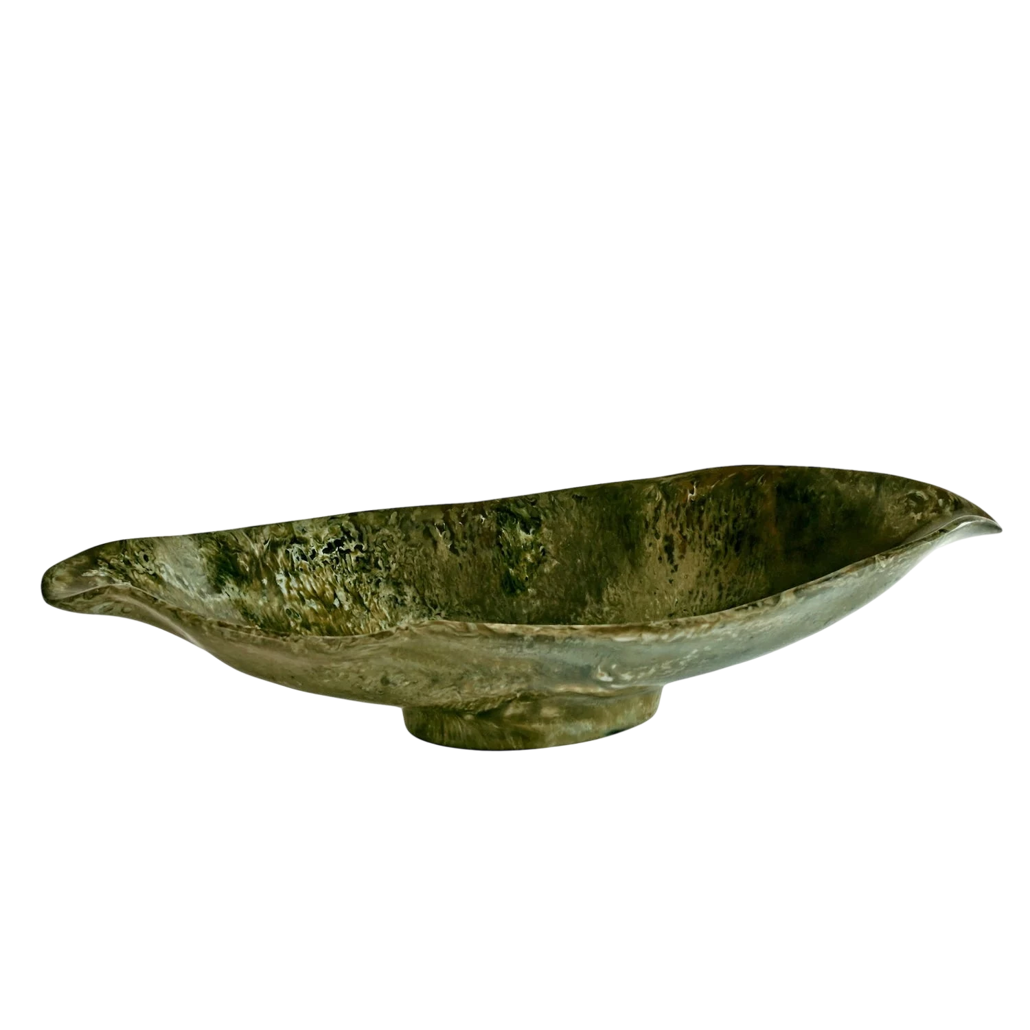 RESIN Malachite Medium Oval Bowl (Green)
