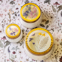 Roman Lavender Large Pressed Floral Candle