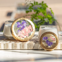 Roman Lavender Small Pressed Floral Candle