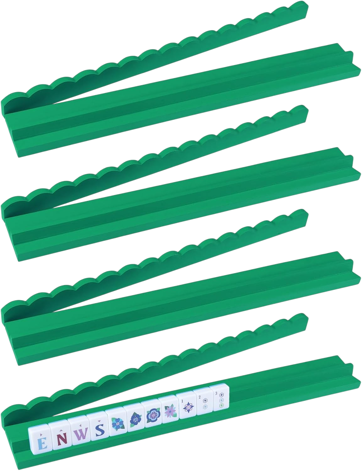 Wooden Racks with Scalloped Pushers - 20"