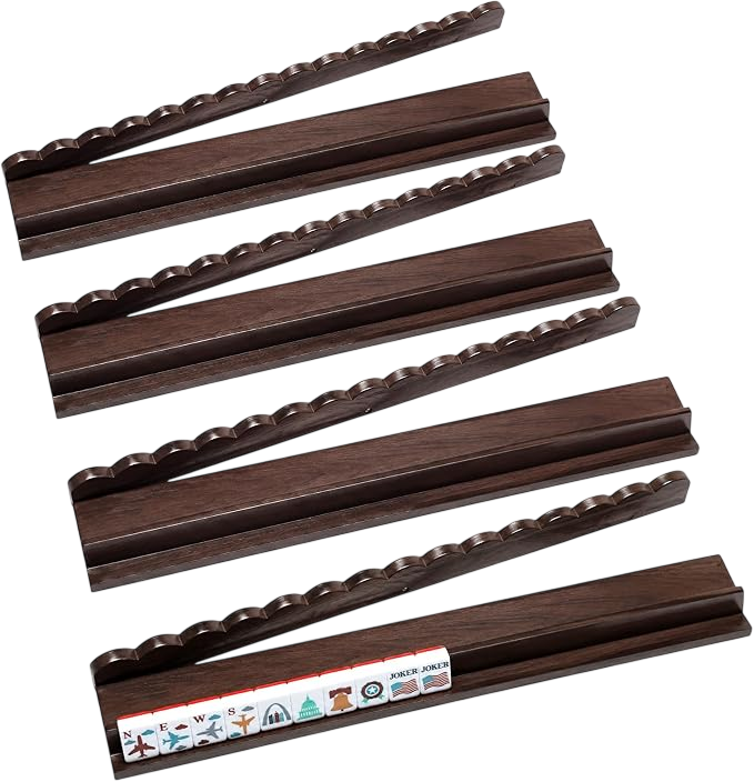 Wooden Racks with Scalloped Pushers - 20"