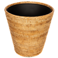 Round Tapered Waste Basket with Metal Liner