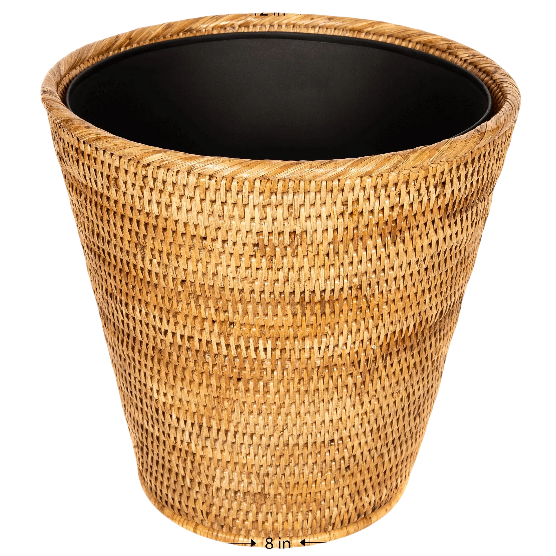 Round Tapered Waste Basket with Metal Liner