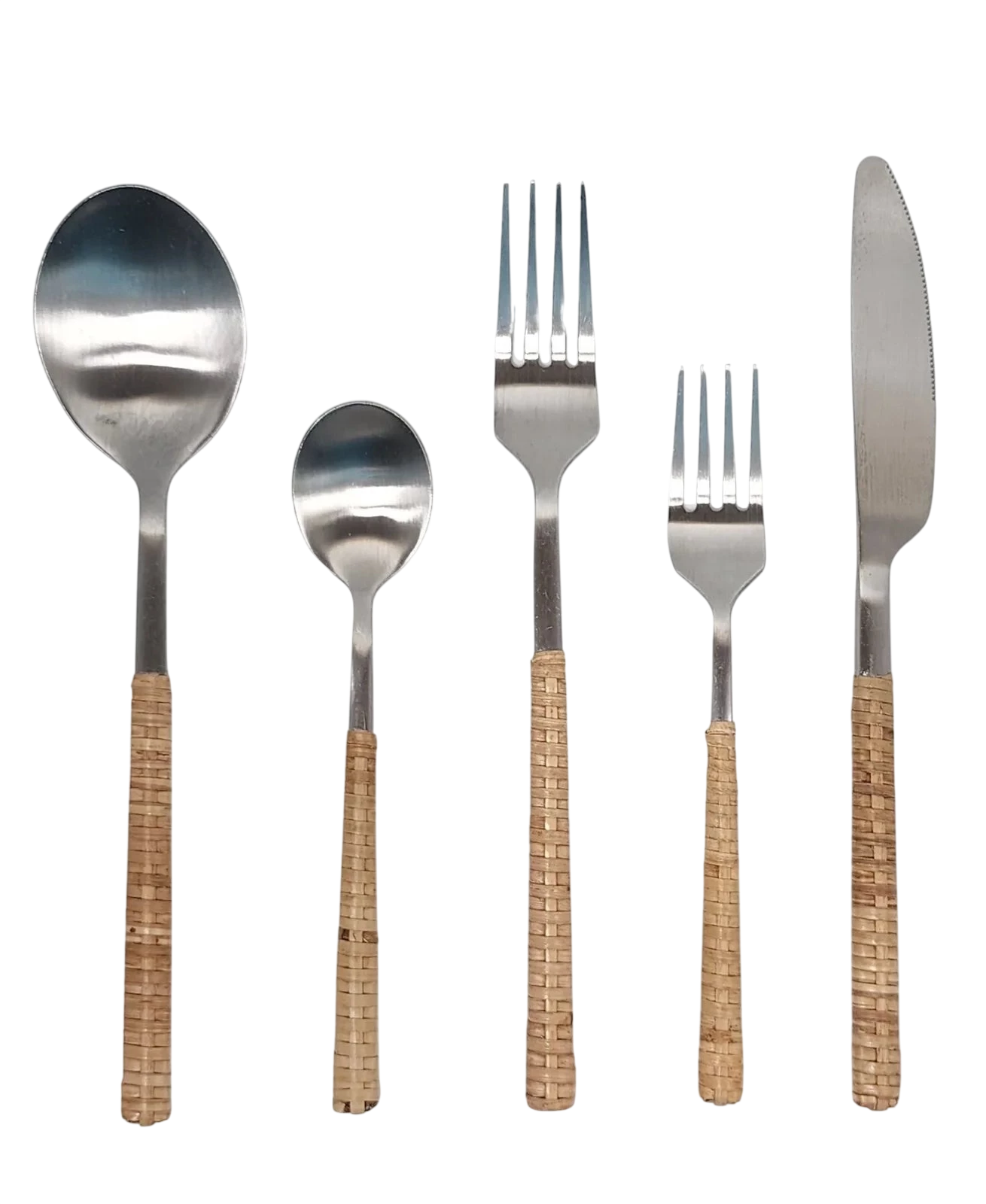 Rattan Stainless Steel Cutlery Set