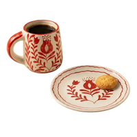 Anaar Ceramic Breakfast Set - Coffee Cup & Side Plate