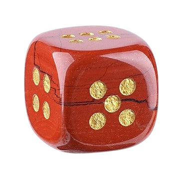 Dice - 15mm Natural Jade Laser Engraved Cube Dice with Rounded Edges Semi-Precious Stone (Set of 2)