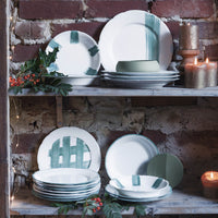 Reminiscence - Set of 4 Coupe Plates Green Galon