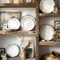 Reminiscence - Set of 4 Coupe Plates Green Galon