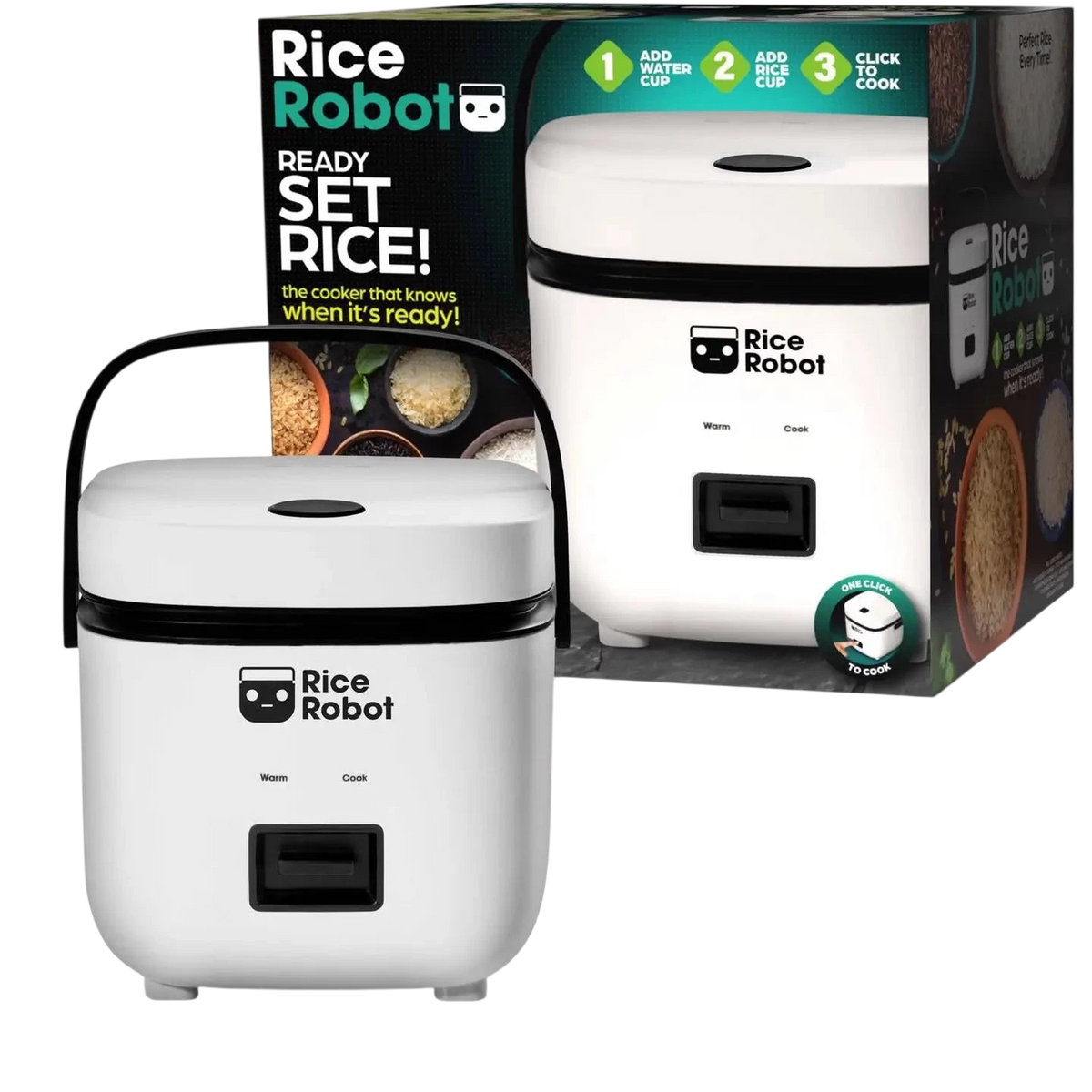 Rice Robot White 4.5 Cups Rice Cooker