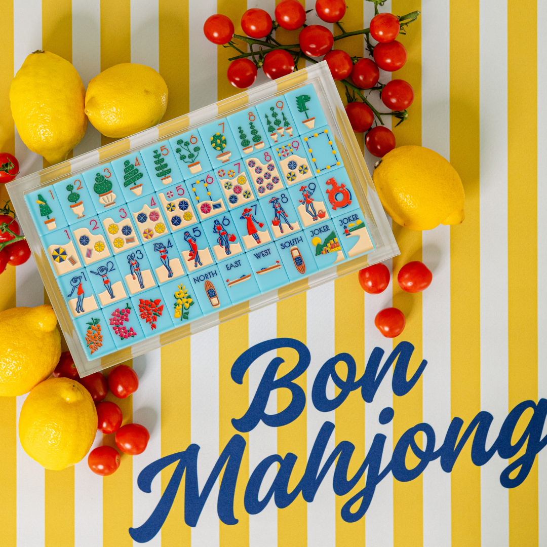 The Riviera Jet Set -  Mahjong Tiles: Portofino Blue