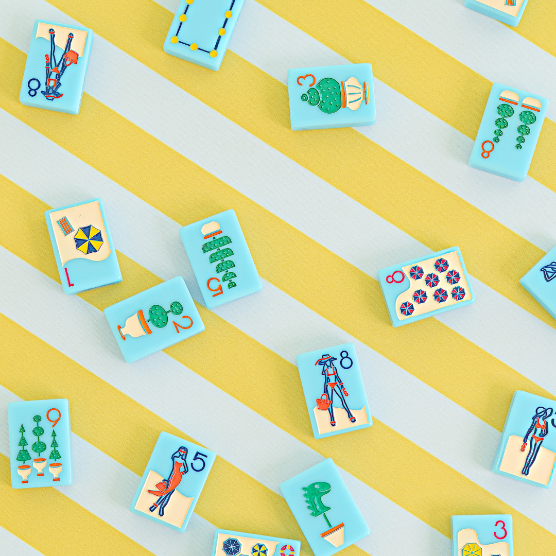 The Riviera Jet Set -  Mahjong Tiles: Portofino Blue