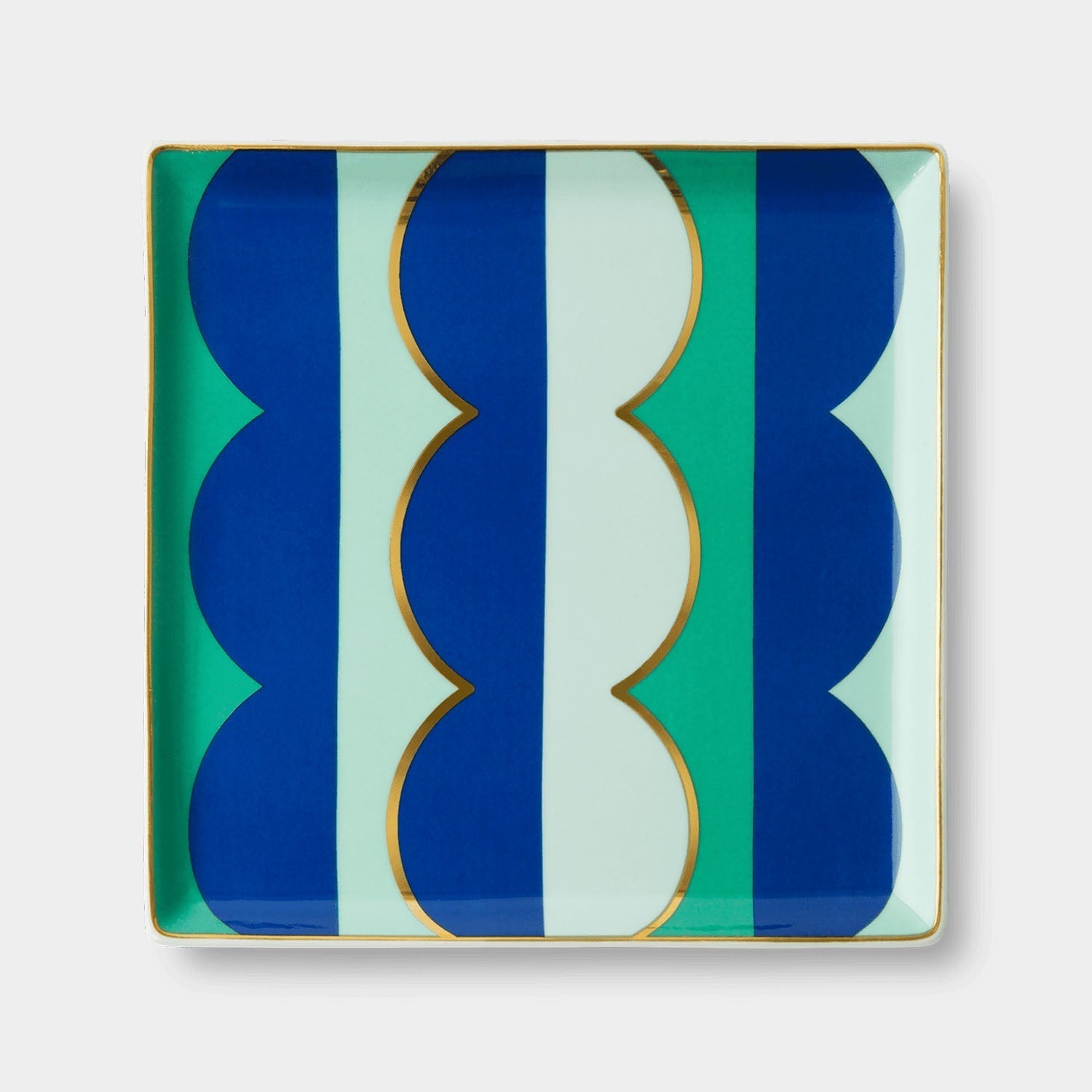 OCTAEVO Riviera Wave Ceramic Tray - Blue