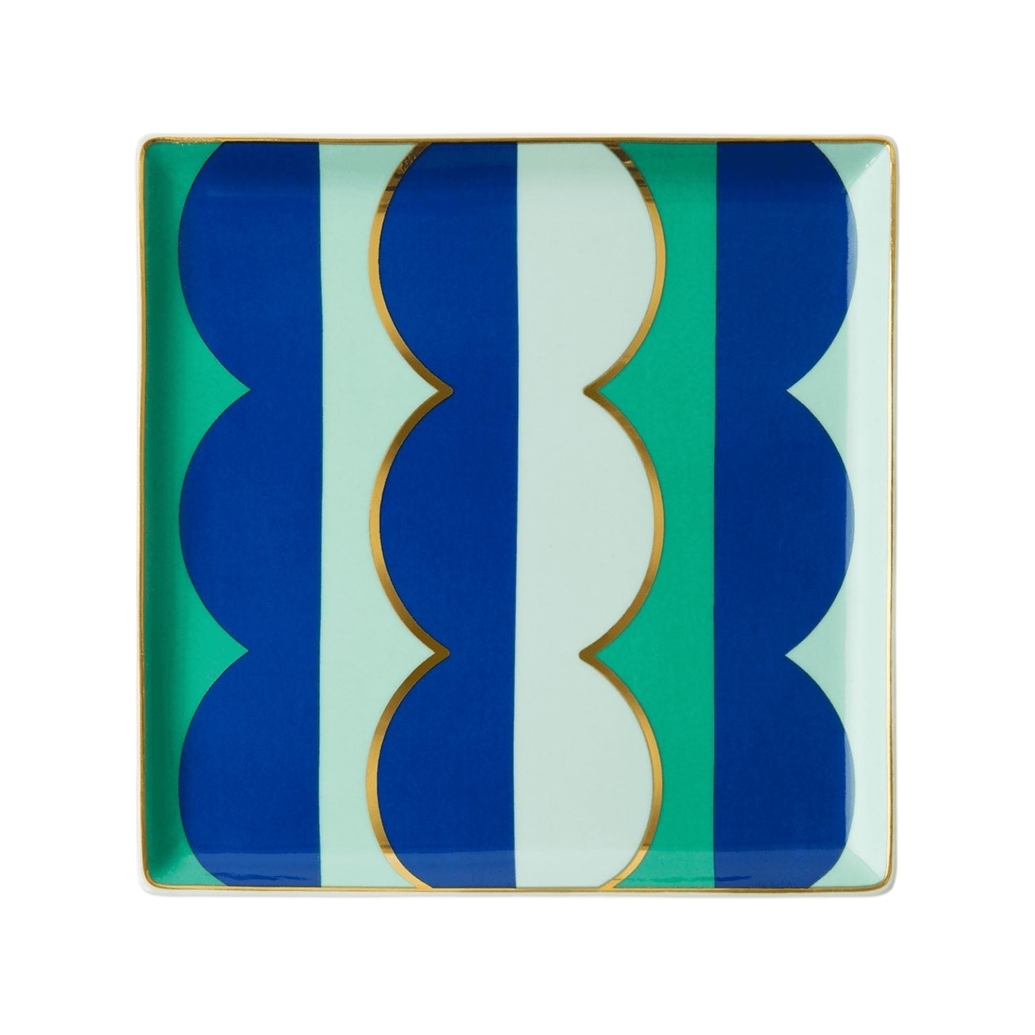 OCTAEVO Riviera Wave Ceramic Tray - Blue