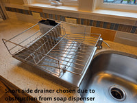 Rohan Stainless Steel Dish Rack Drainer with Cutlery Holder