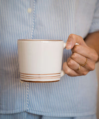 Breakfast Hand Painted Cappuccino Mug (Set of 2)
