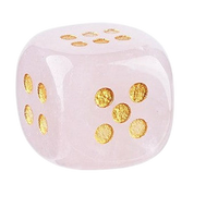 Dice - 15mm Natural Jade Laser Engraved Cube Dice with Rounded Edges Semi-Precious Stone (Set of 2)
