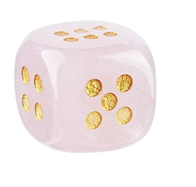 Dice - 15mm Natural Jade Laser Engraved Cube Dice with Rounded Edges Semi-Precious Stone (Set of 2)