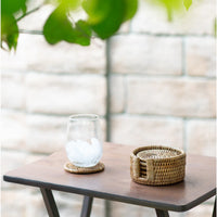 Rattan Coaster Set