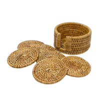 Rattan Coaster Set