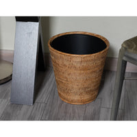 Round Tapered Waste Basket with Metal Liner