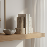 Roya Marble Bookends, Set of 2