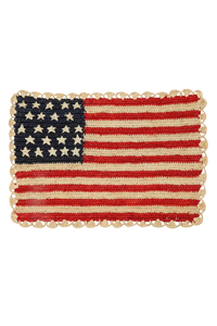 Handcrafted Scalloped Americana Placemats-American Flag Design - Payton James X Tuckernuck