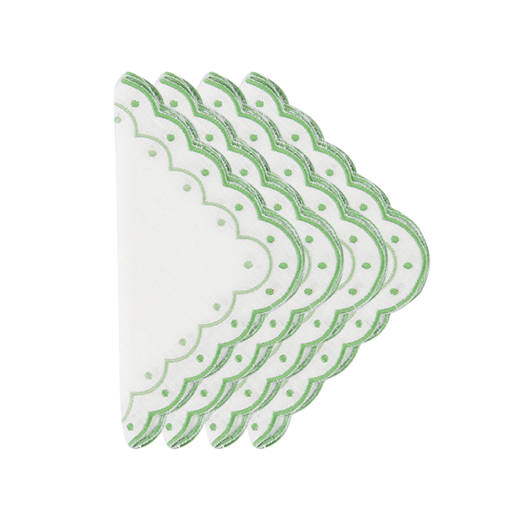 Carmen green linen napkin (set of 4)