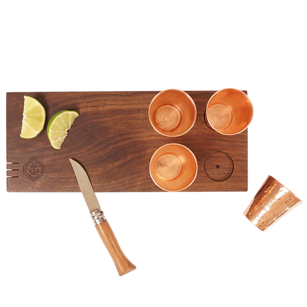 Copper Shot and Garnish Board, a Sertodo and Son of a Sailor collaboration