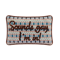 Sounds Gay Needlepoint Pillow