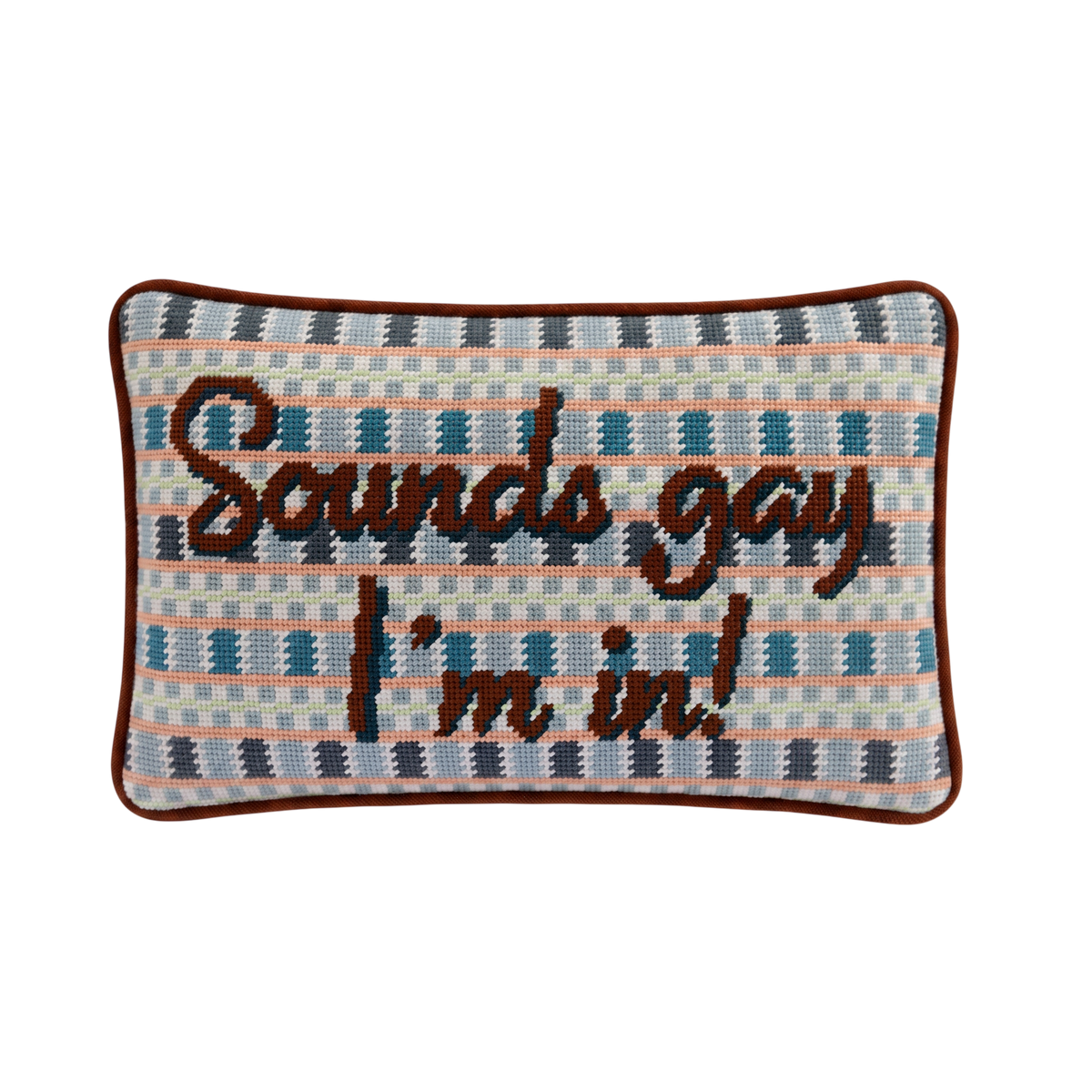 Sounds Gay Needlepoint Pillow