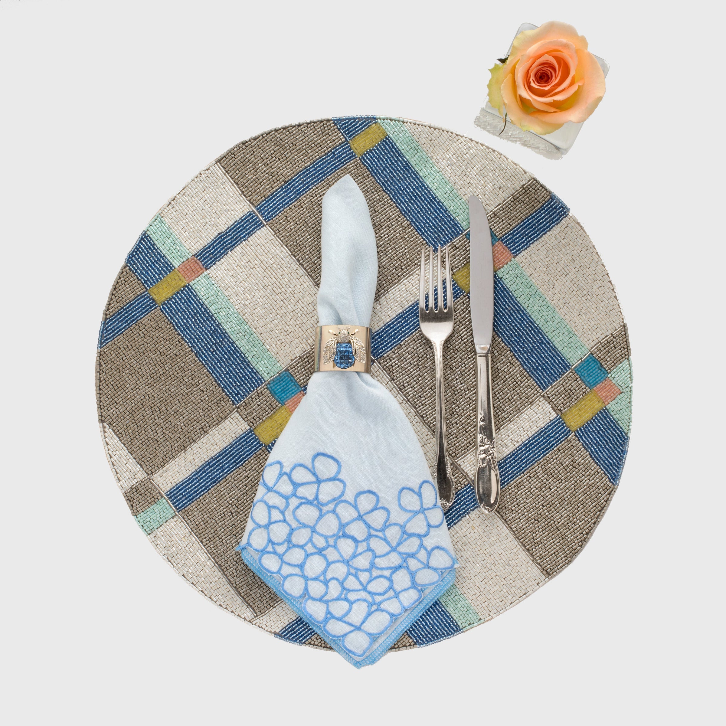 Hydrangea Dinner Napkins - Blue (Set of 2)