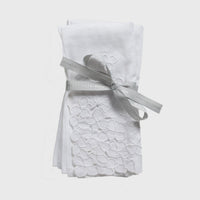 Hydrangea Dinner Napkins - White (Set of 2)