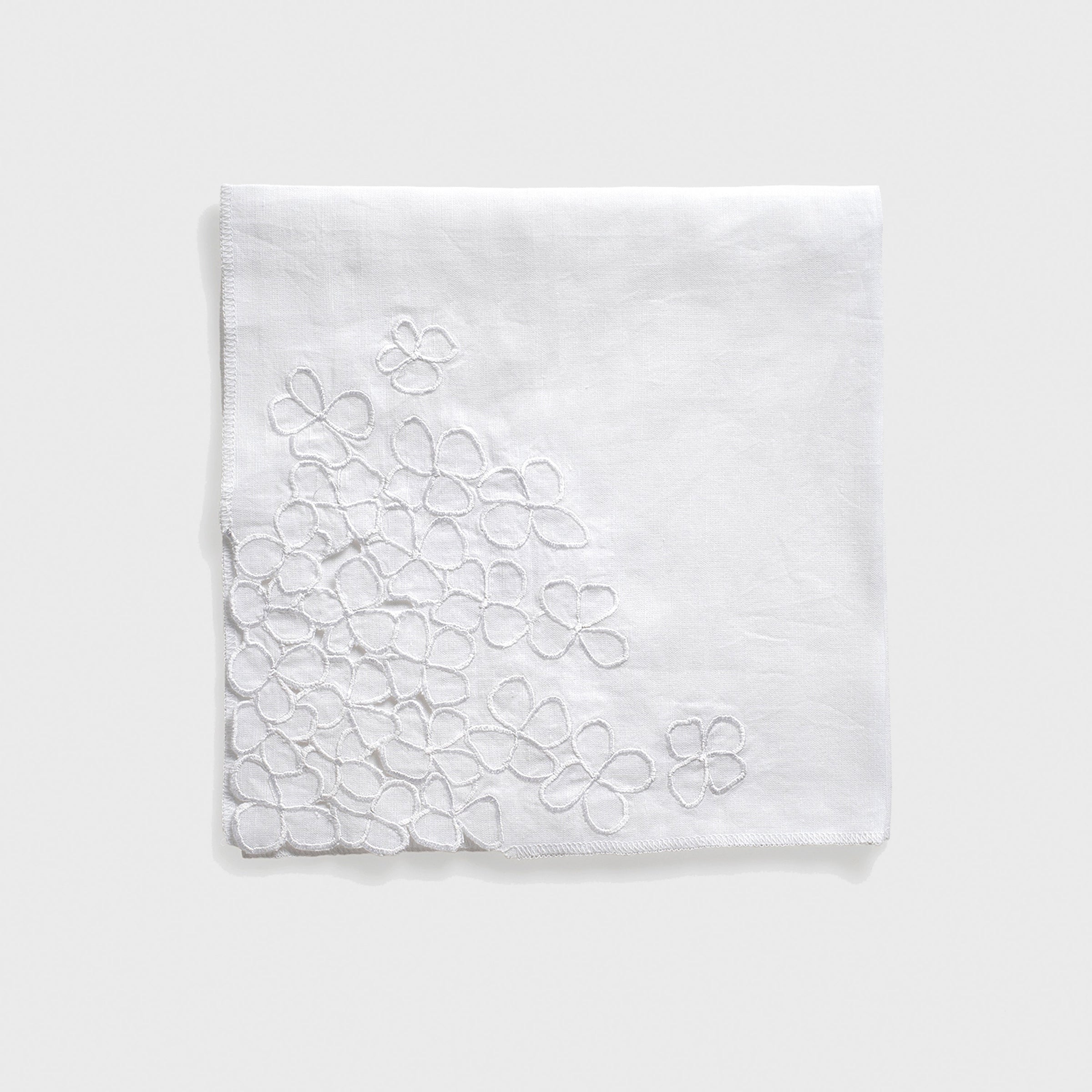 Hydrangea Dinner Napkins - White (Set of 2)
