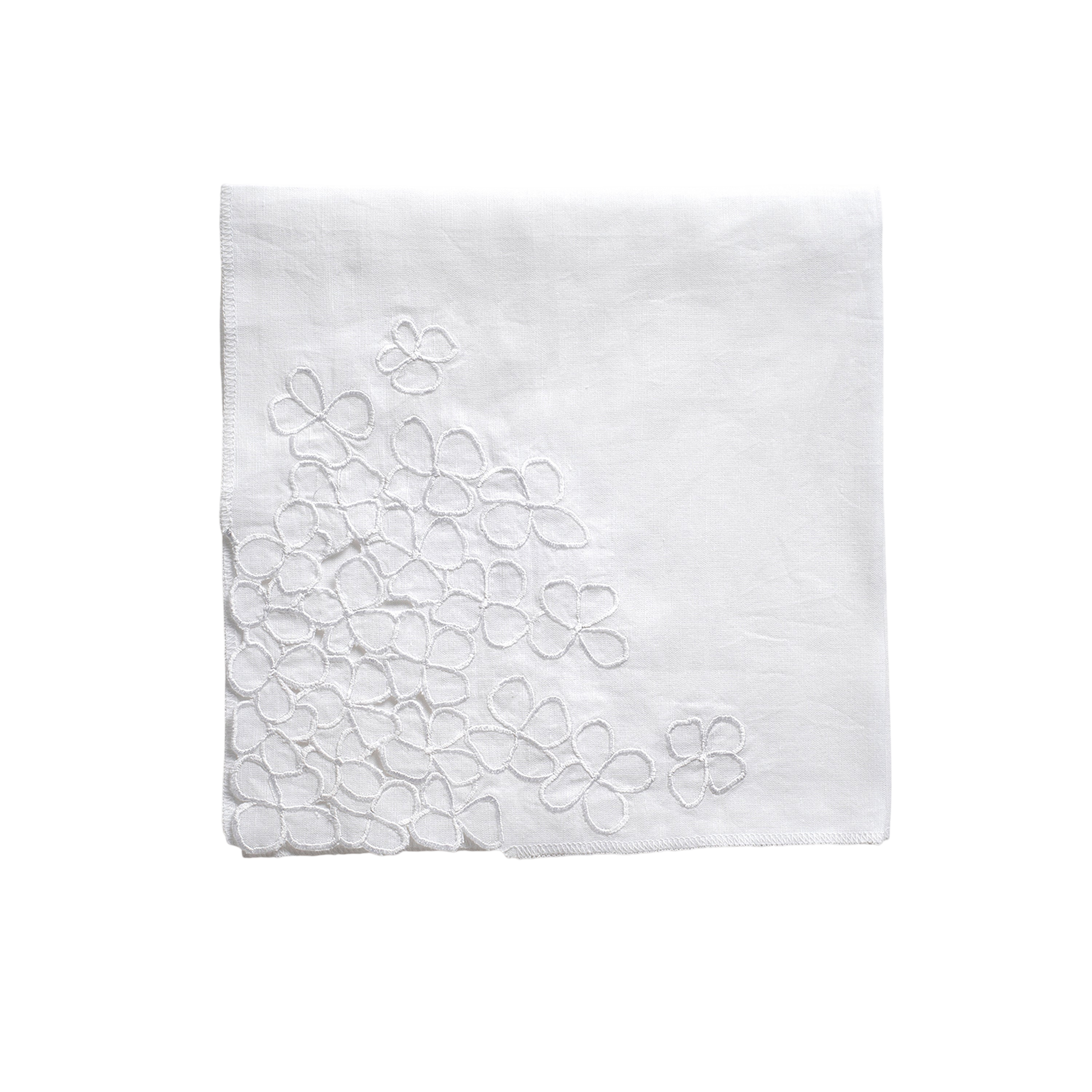 Hydrangea Dinner Napkins - White (Set of 2)