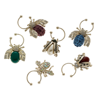 Bedazzled Bee Wine Charms - Dark Jewel Tones