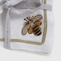 Stripey Bee Cocktail Napkins (Set of 4)