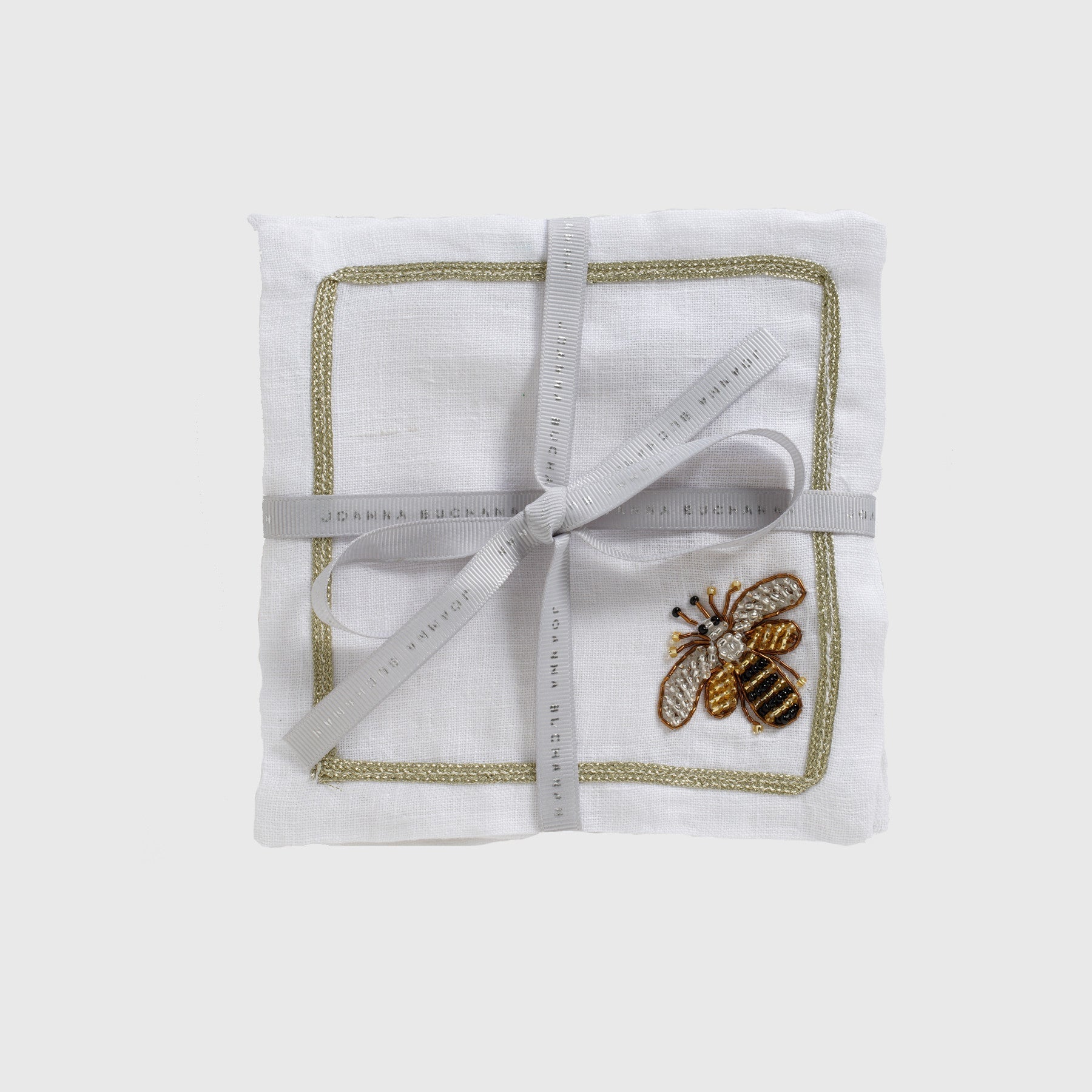 Stripey Bee Cocktail Napkins (Set of 4)