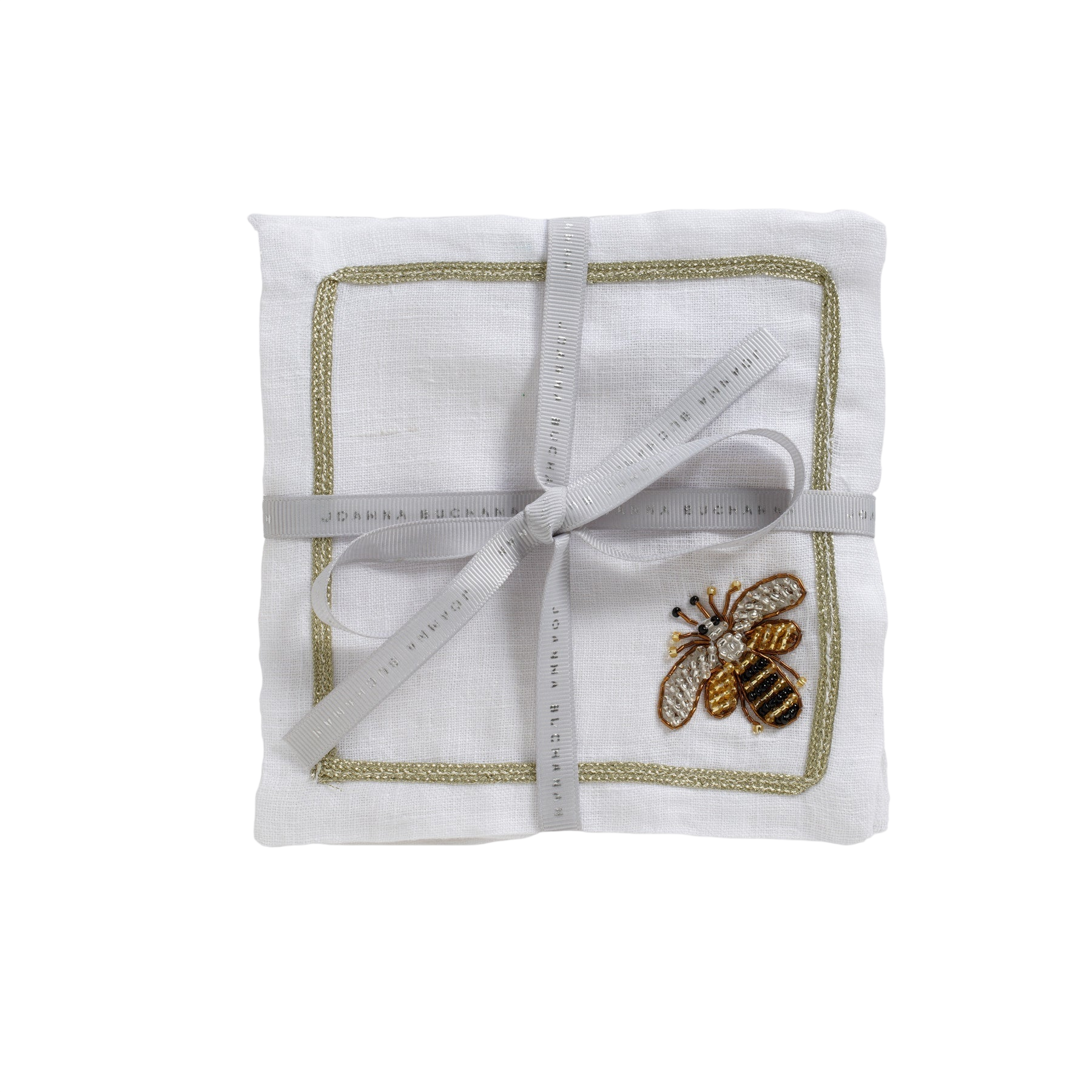 Stripey Bee Cocktail Napkins (Set of 4)