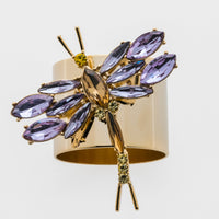 Dragonfly Napkin Rings - Amethyst (Set of 2)