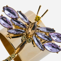 Dragonfly Napkin Rings - Amethyst (Set of 2)