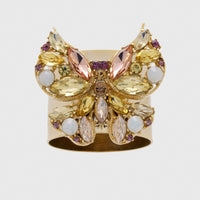 Jeweled Butterfly Napkin Rings - Yellow (Set of 2)