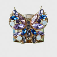 Jeweled Butterfly Napkin Rings - Blue (Set of 2)