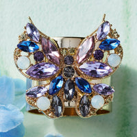 Jeweled Butterfly Napkin Rings - Blue (Set of 2)