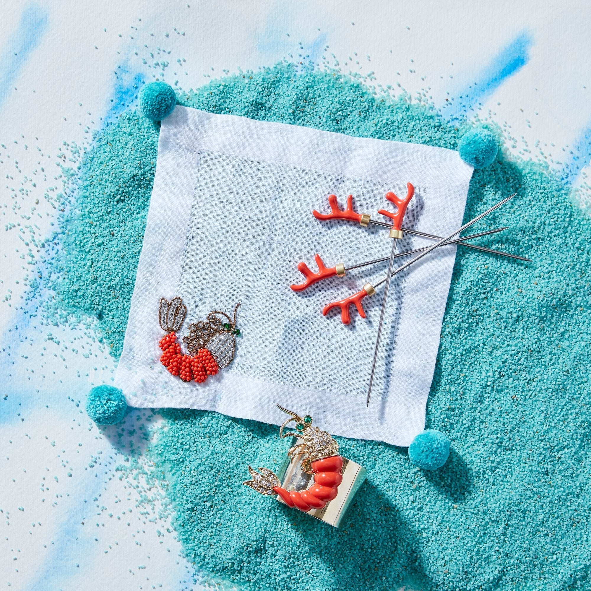 Shrimp Napkin Rings (Set of Two)