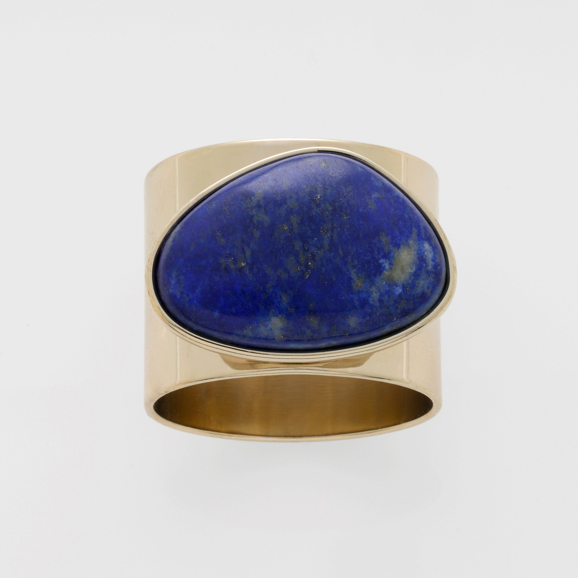 Gilt Edge Shell Napkin Rings - Lapis Lazuli (Set of Two)