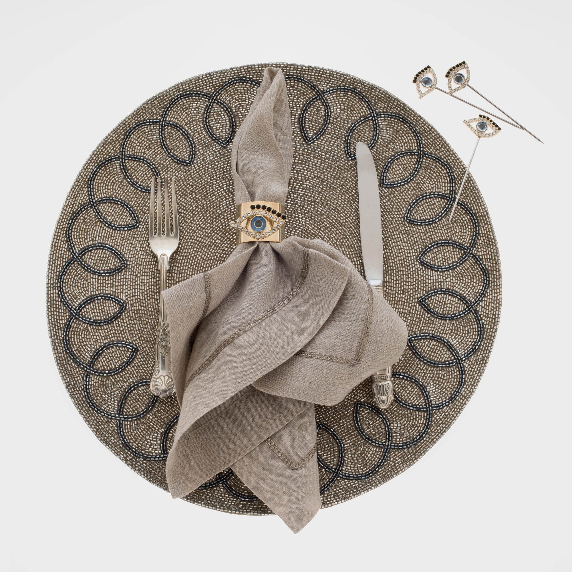 Evil Eye Napkin Rings (Set of 2)