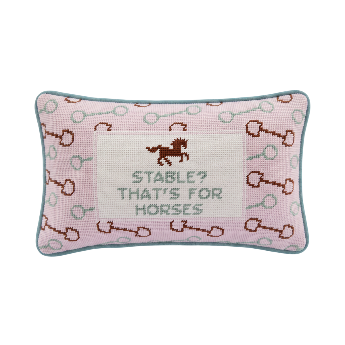 Stable Needlepoint Pillow