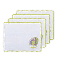Hand Crochet Garden Placemats 14" x 18" (Set of 4)