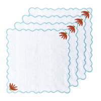 Hand Embroidered Heirloom Petals Napkins 18" x 18" (Set of 4)